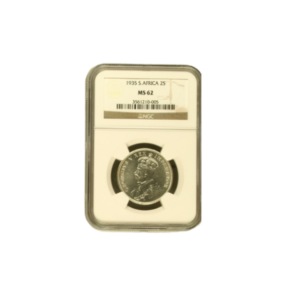 1935 South Africa 2 Shilling (MS 62)