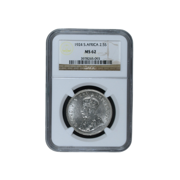 1924 South Africa 2.5 Shilling (MS 62)