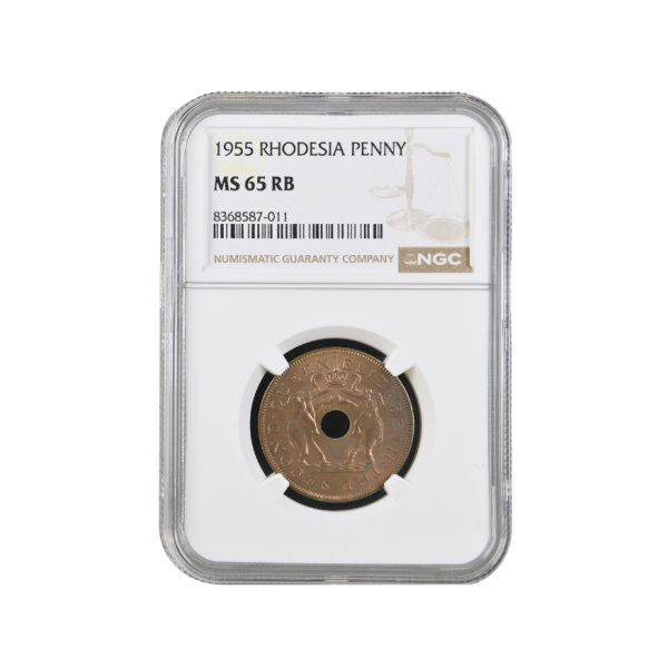 1955 South Rhodesia Penny (MS 65 RB)