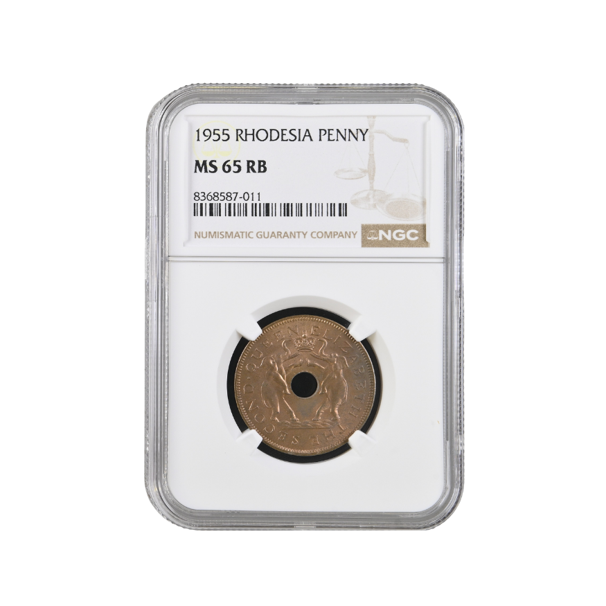 1955 South Rhodesia Penny (MS 65 RB)