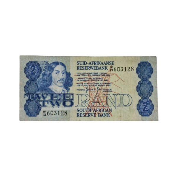 South African Reserve Bank Two Rand 1981 Afr/Eng S/N W13/603128