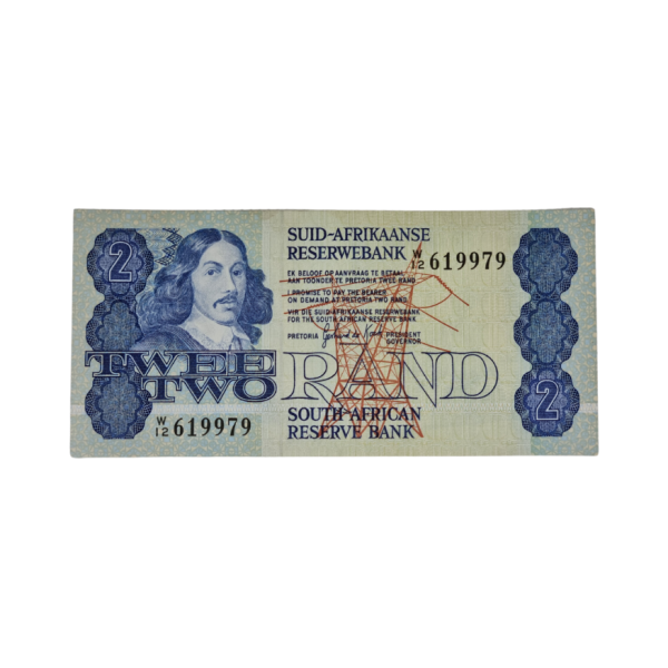 South African Reserve Bank Two Rand 1981 Afr/Eng S/N W12/619979