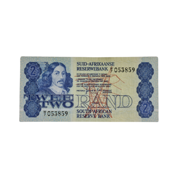 South African Reserve Bank Two Rand 1981 Afr/Eng S/N: W7/053859