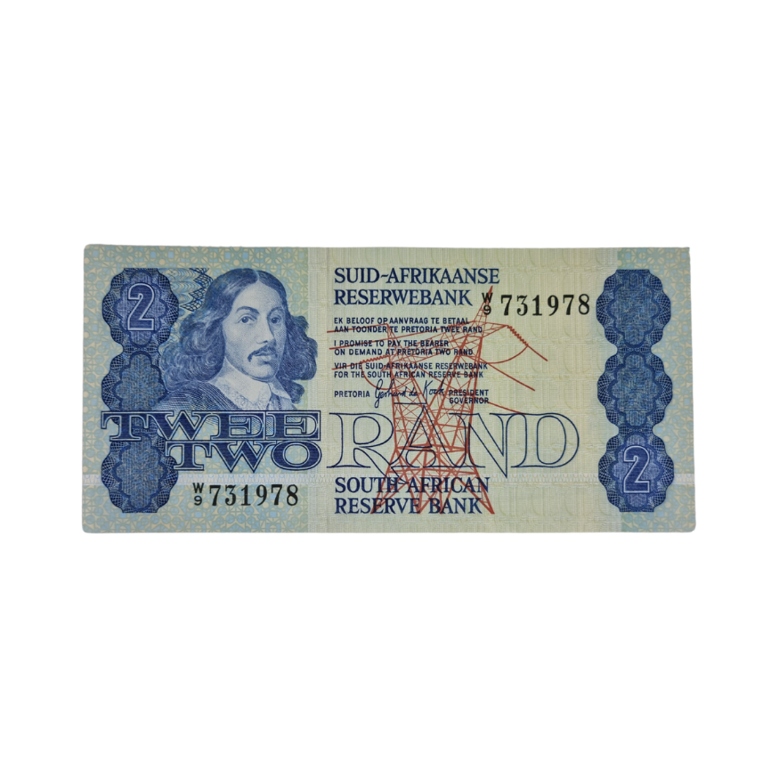 South African Reserve Bank Two Rand 1981 Afr/Eng S/N: W9/731978