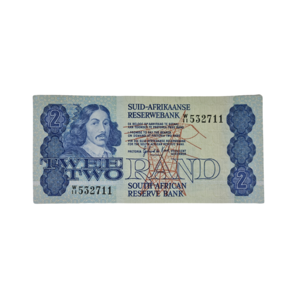 South African Reserve Bank Two Rand 1981 Afr/Eng S/N: W11/532711
