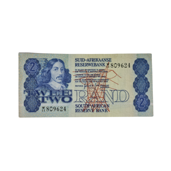 South African Reserve Bank Two Rand 1981 Afr/Eng S/N: W11/809624