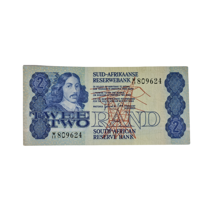 South African Reserve Bank Two Rand 1981 Afr/Eng S/N: W11/809624