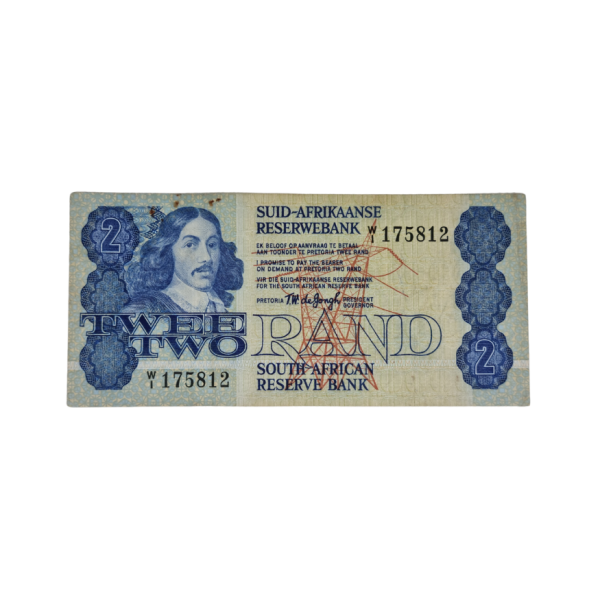 South African Reserve Bank Two Rand 1978 Afr/Eng S/N W1/175812