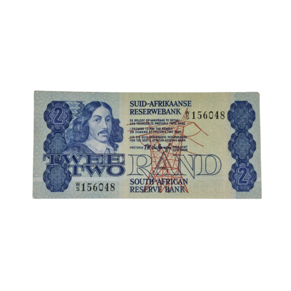South African Reserve Bank Two Rand 1978 Afr/Eng S/N W5/156048