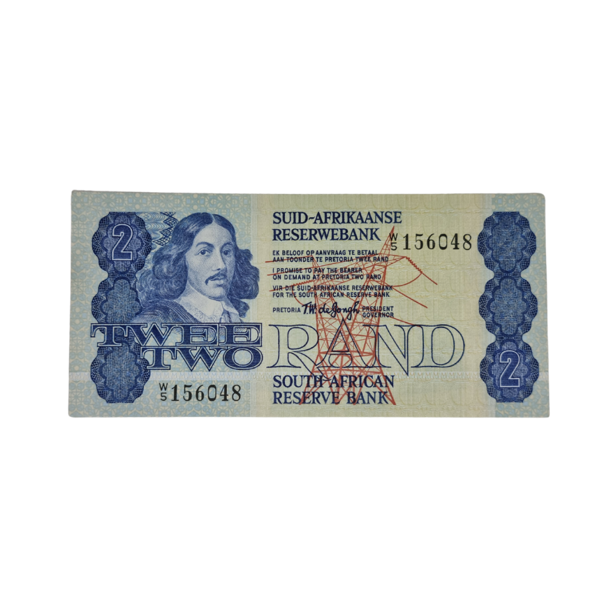 South African Reserve Bank Two Rand 1978 Afr/Eng S/N W5/156048