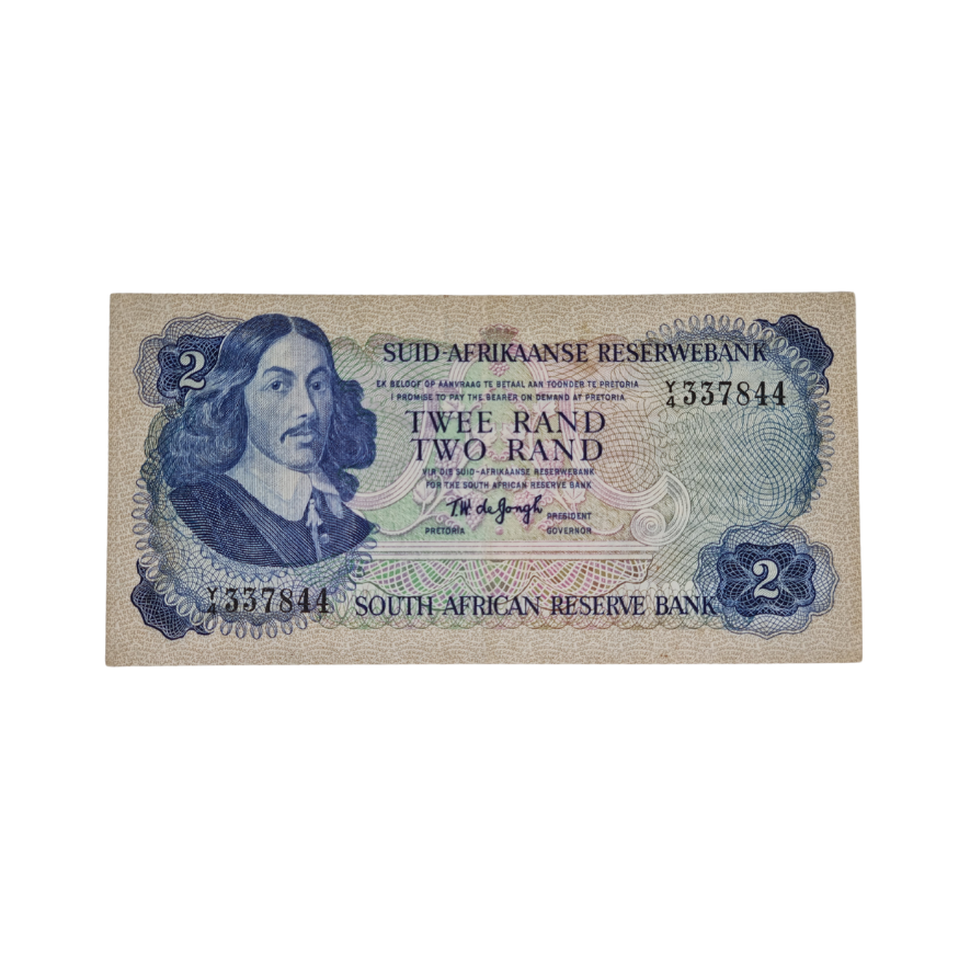 South African Reserve Bank Two Rand 1976 Afr/Eng S/N Y4/337844