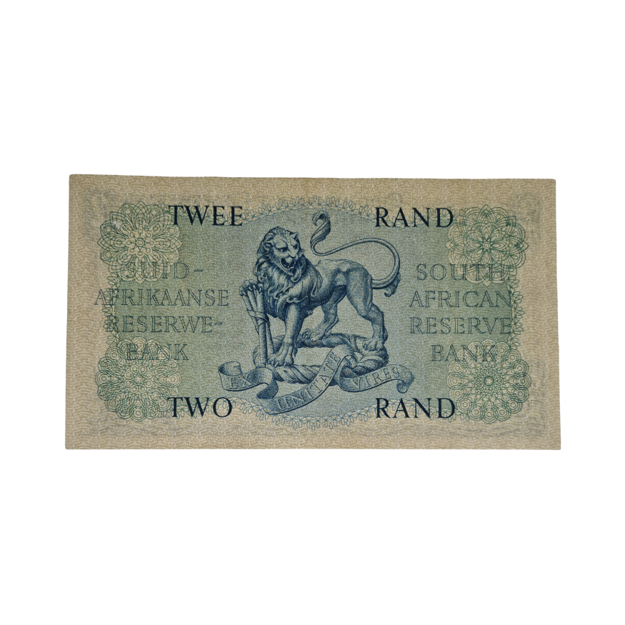South African Reserve Bank Two Rand 1961 Afr/Eng S/N B75/660161 - Image 2