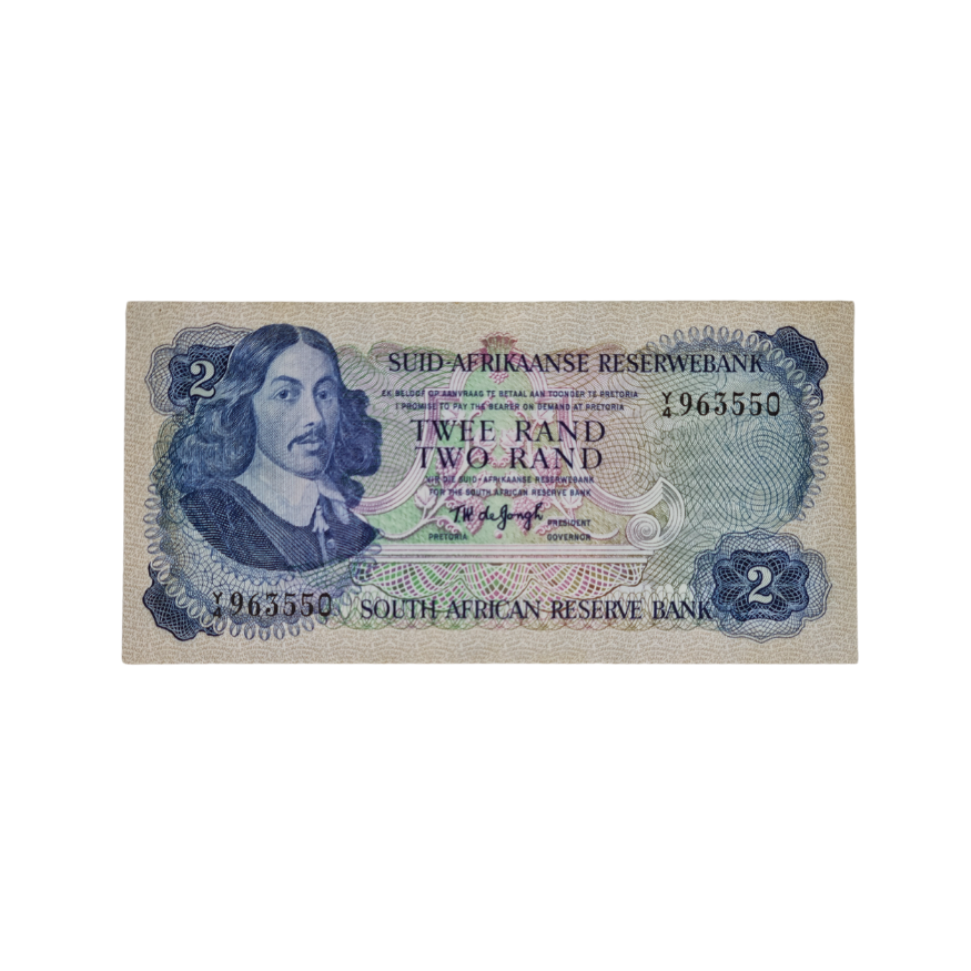 South African Reserve Bank Two Rand 1976 Afr/Eng S/N Y4/963550