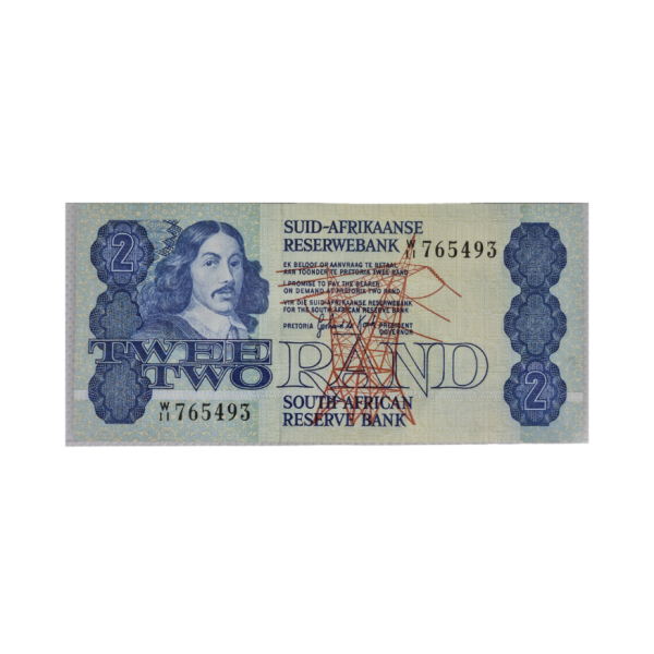 South African Reserve Bank Two Rand 1981 Afr/Eng S/N W11/765493