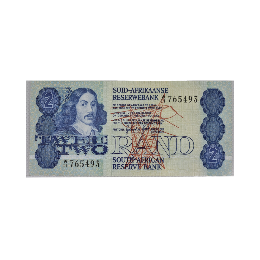 South African Reserve Bank Two Rand 1981 Afr/Eng S/N W11/765493