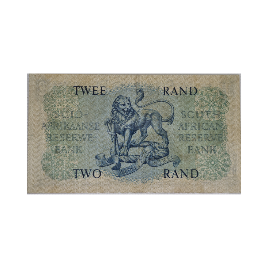 South African Reserve Bank Two Rand 1961 Afr/Eng S/N B17/909067 - Image 2