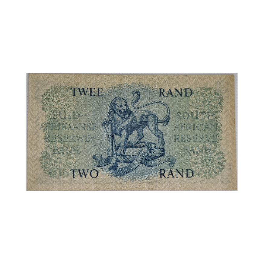 South African Reserve Bank Two Rand 1961 Afr/Eng S/N B3/213300 - Image 2