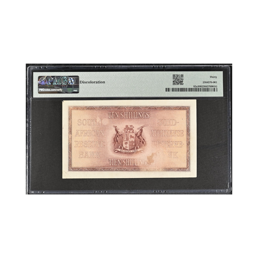 South African Reserve Bank Ten Shillings Eng/Afr 1930 S/N: E9/140819 (Very Fine 30) - Image 2