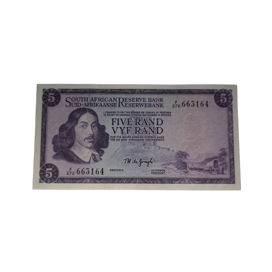South African Reserve Bank Five Rand 1975 Eng/Afr S/N: F272/663164