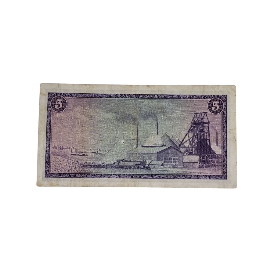 South African Reserve Bank Five Rand 1967 Eng/Afr S/N: X2/778517 - Image 2