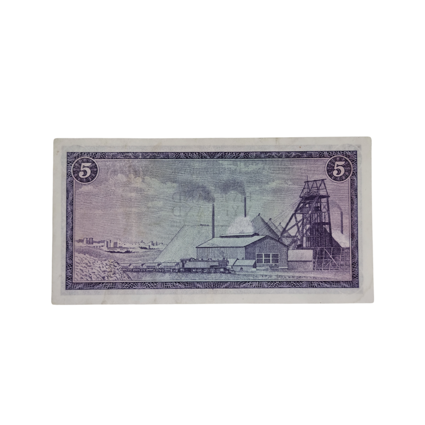 South African Reserve Bank Five Rand 1967 Eng/Afr S/N: X2/557741 - Image 2