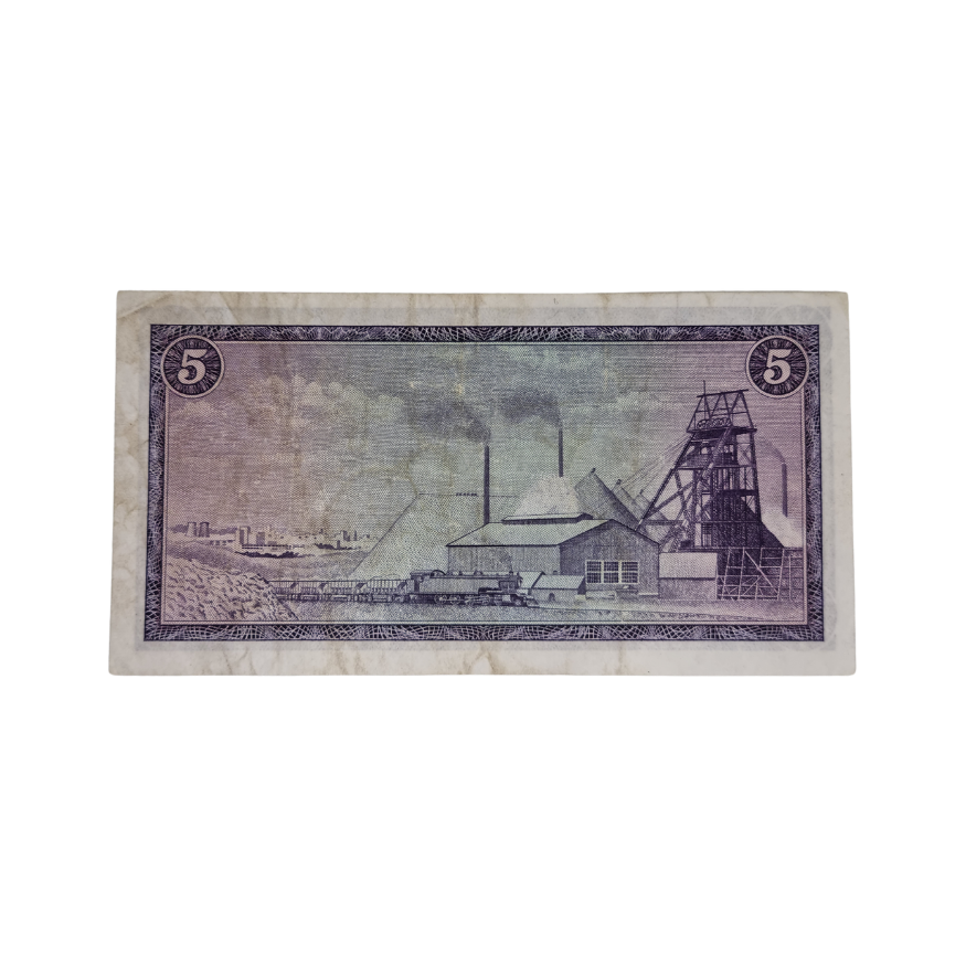 South African Reserve Bank Five Rand 1967 Eng/Afr S/N: X2/523991 - Image 2