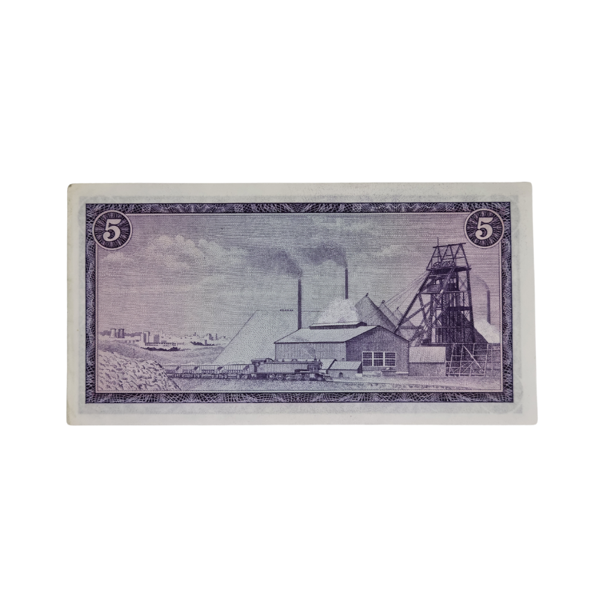 South African Reserve Bank Five Rand 1975 Afr/Eng S/N: F301/613803 - Image 2