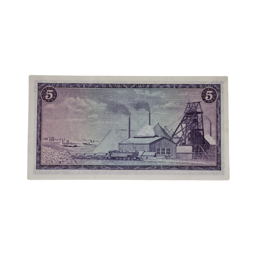 South African Reserve Bank Five Rand 1967 Eng/Afr S/N: X6/113554 - Image 2