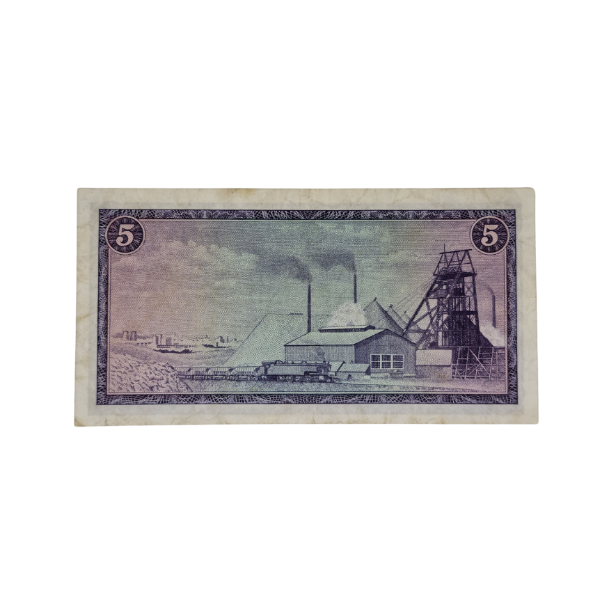 South African Reserve Bank Five Rand 1967 Eng/Afr S/N: X4/804639 - Image 2