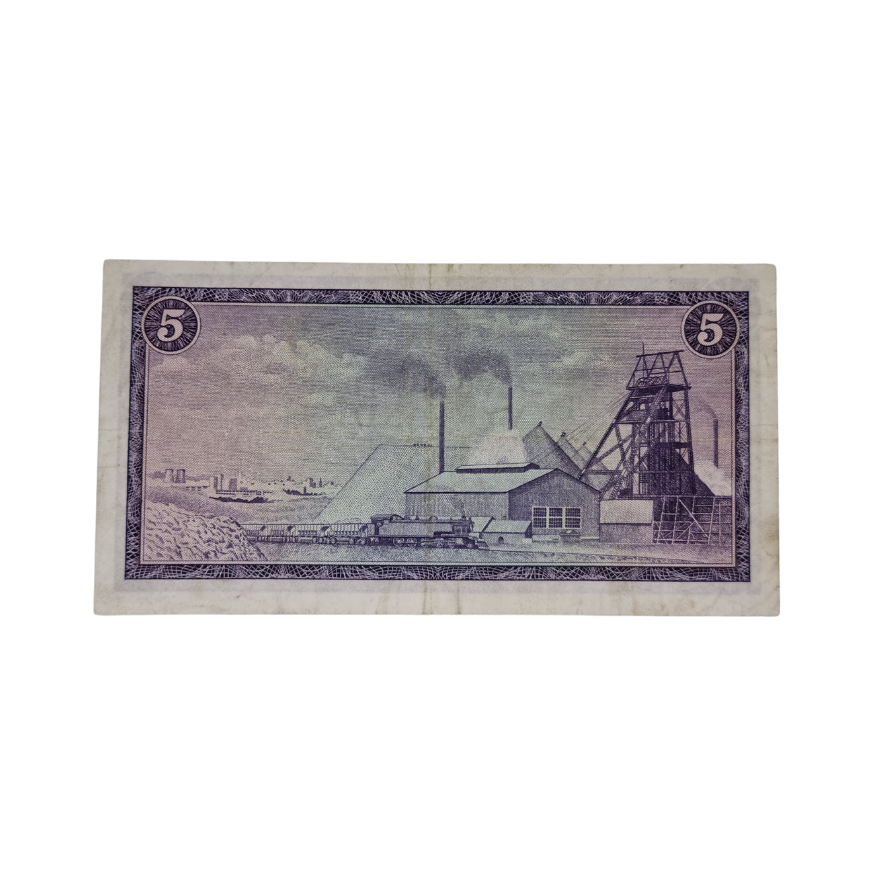 South African Reserve Bank Five Rand 1967 Eng/Afr S/N: X4/956007 - Image 2