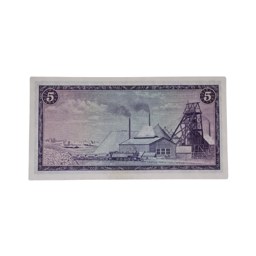 South African Reserve Bank Five Rand 1967 Eng/Afr S/N: X4/944969 - Image 2