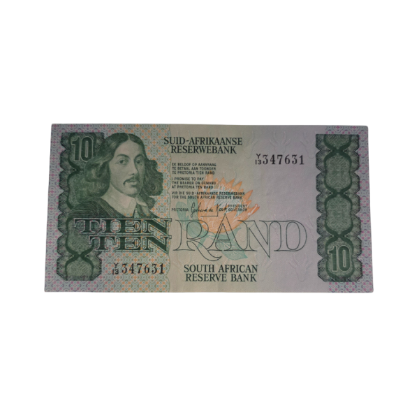 South African Reserve Bank Ten Rand 1982 Afr/Eng S/N: Y13/347631