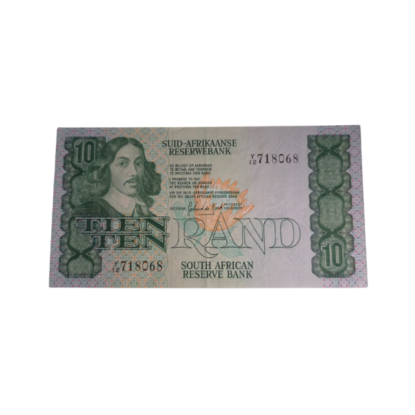 South African Reserve Bank Ten Rand 1982 Afr/Eng S/N: Y12/718068