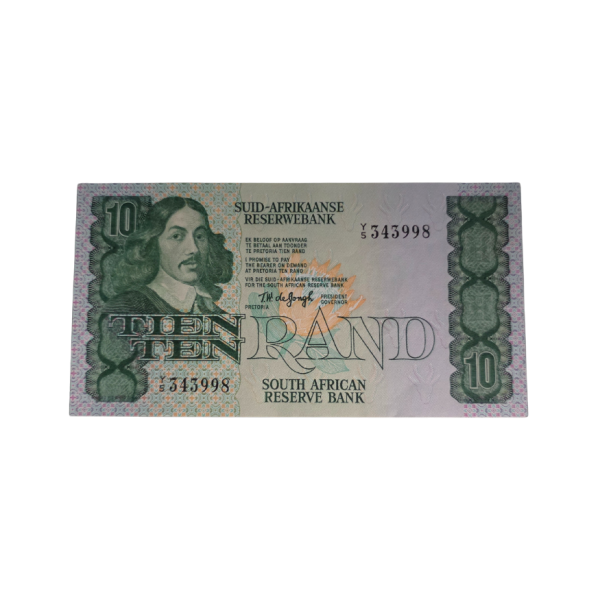 South African Reserve Bank Ten Rand 1978 Afr/Eng S/N: Y5/343998