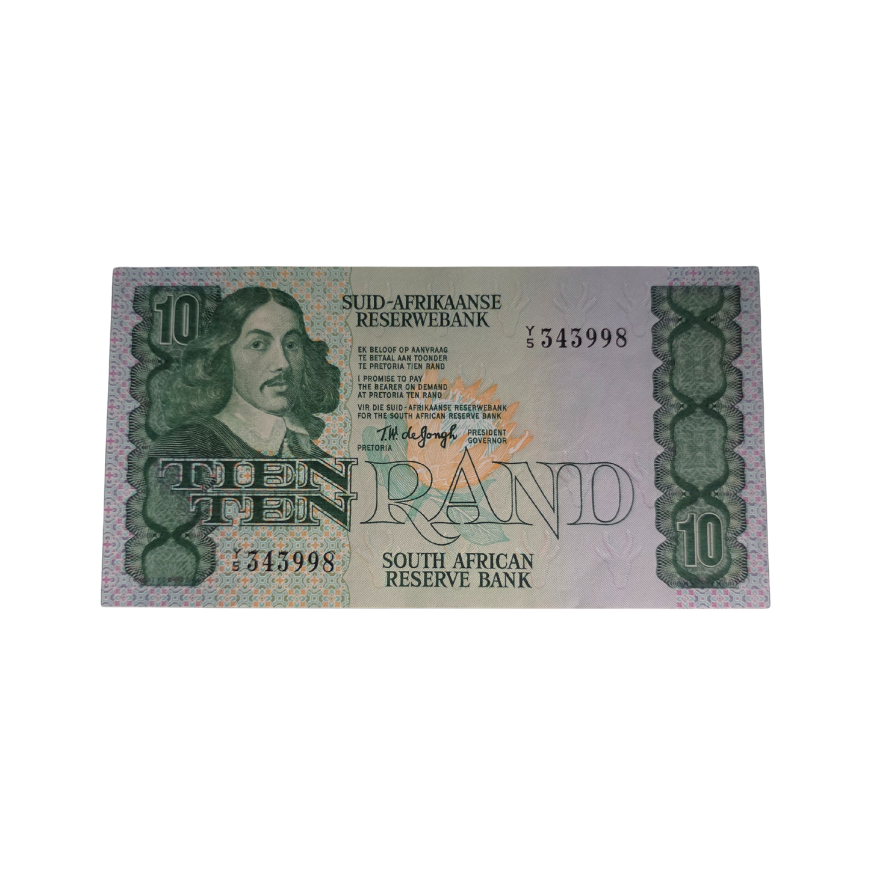 South African Reserve Bank Ten Rand 1978 Afr/Eng S/N: Y5/343998