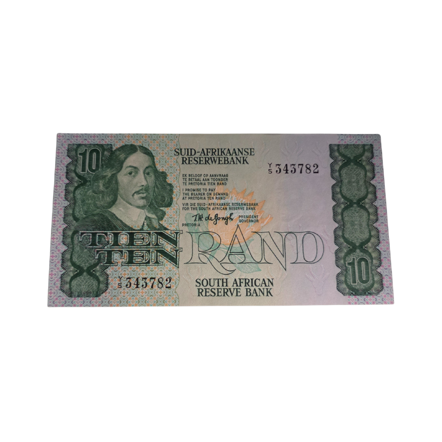 South African Reserve Bank Ten Rand 1978 Afr/Eng S/N: Y5/343782