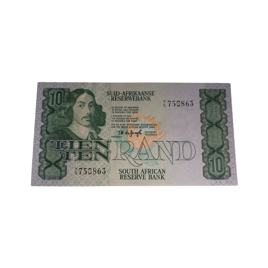 South African Reserve Bank Ten Rand 1978 Afr/Eng S/N: Y5/750863