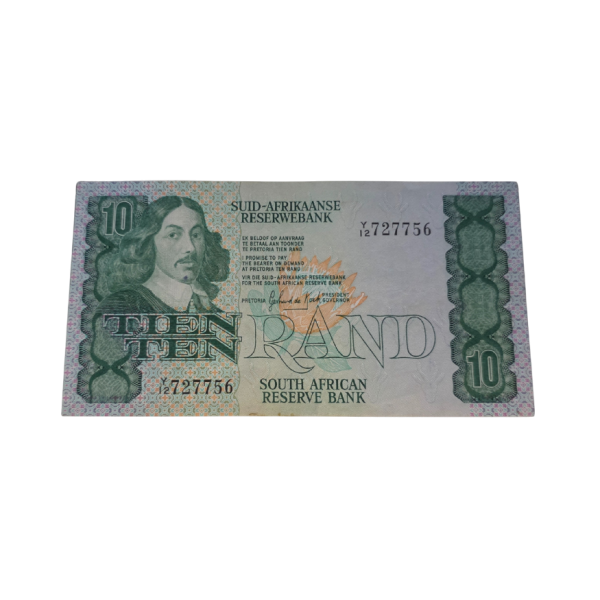 South African Reserve Bank Ten Rand 1982 Afr/Eng S/N: Y12/727756
