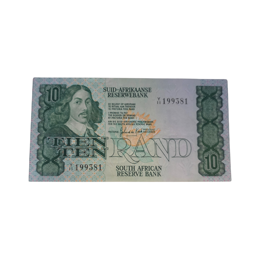 South African Reserve Bank Ten Rand 1982 Afr/Eng S/N: Y11/199381