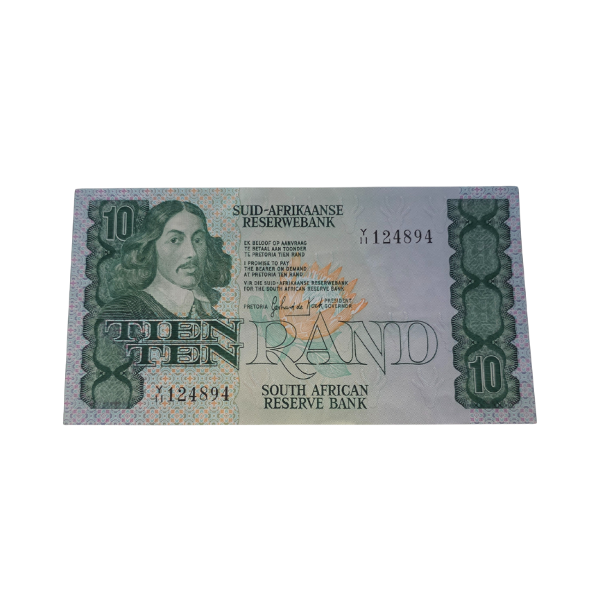 South African Reserve Bank Ten Rand 1982 Afr/Eng S/N: Y11/124894