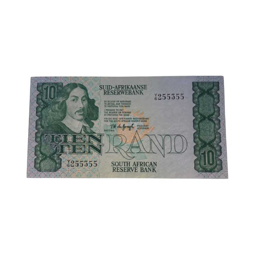 South African Reserve Bank Ten Rand 1978 Afr/Eng S/N: Y6/255355