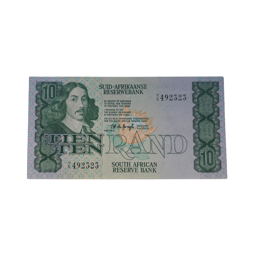 South African Reserve Bank Ten Rand 1978 Afr/Eng S/N: Y5/492323