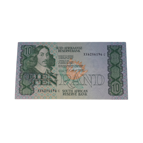 South African Reserve Bank Ten Rand 1990 Afr/Eng S/N: XX6286196 C