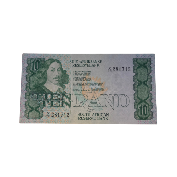 South African Reserve Bank Ten Rand 1984 Afr/Eng S/N: Y22/281712