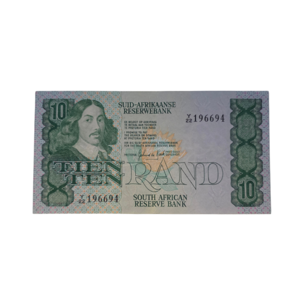 South African Reserve Bank Ten Rand 1984 Afr/Eng S/N: Y22/196694