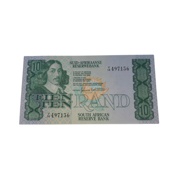 South African Reserve Bank Ten Rand 1982 Afr/Eng S/N: Y14/497136