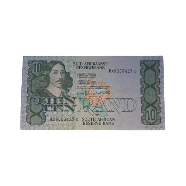 South African Reserve Bank Ten Rand 1990 Afr/Eng S/N: WX8003427 C