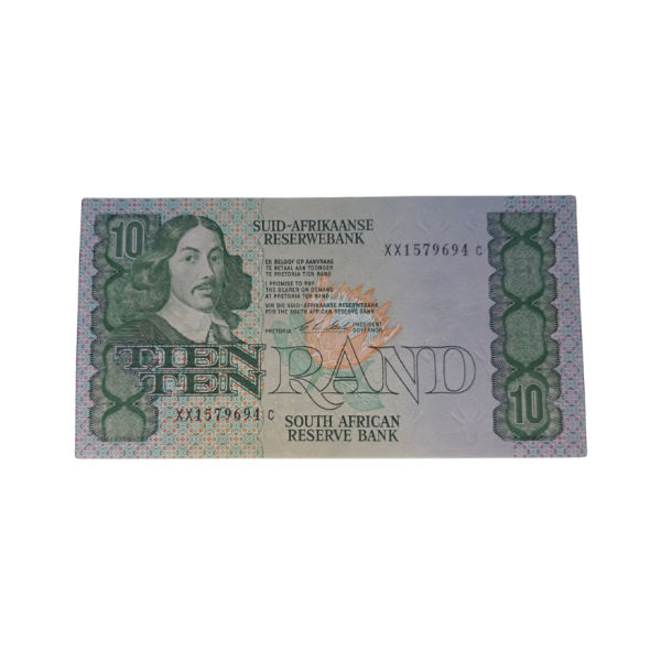 South African Reserve Bank Ten Rand 1990 Afr/Eng S/N: XX1579694 C