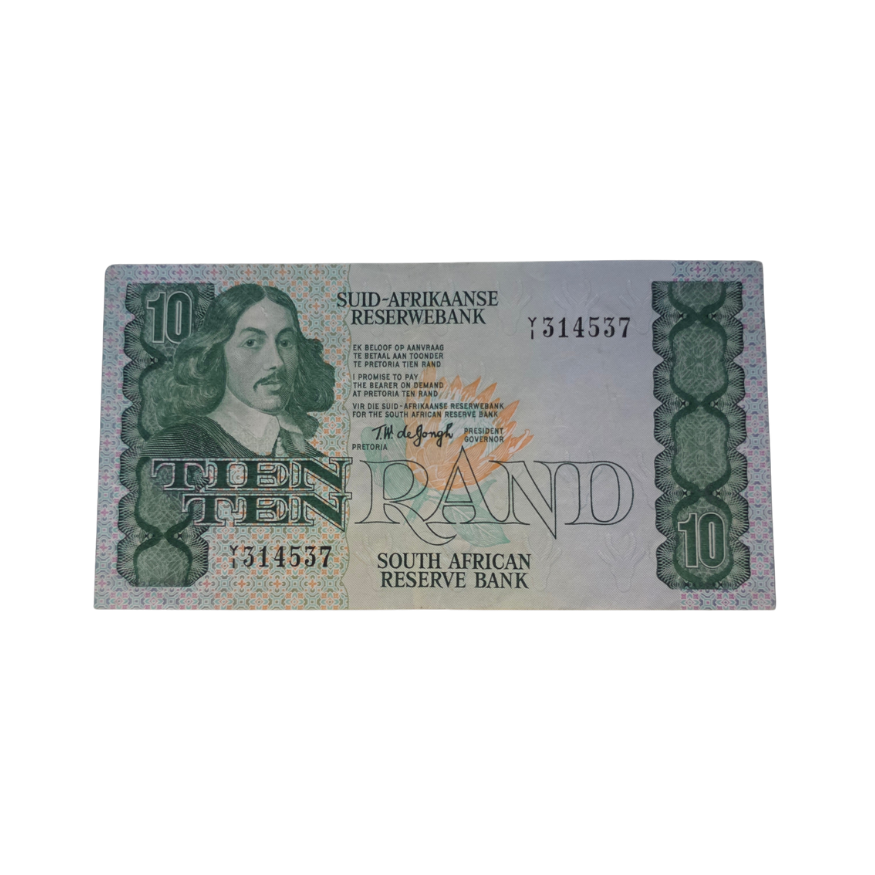 South African Reserve Bank Ten Rand 1978 Afr/Eng S/N: Y1/314537