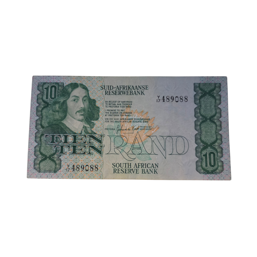 South African Reserve Bank Ten Rand 1982 Afr/Eng S/N: Y17/489088